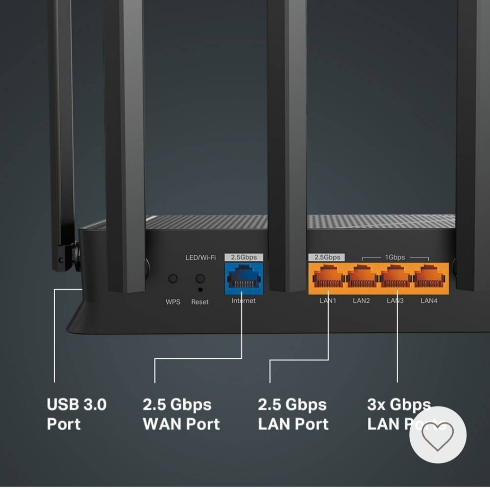 NIB TP-Link Archer BE6500 Wi-Fi 7 Mesh Router - Picture 4 of 8
